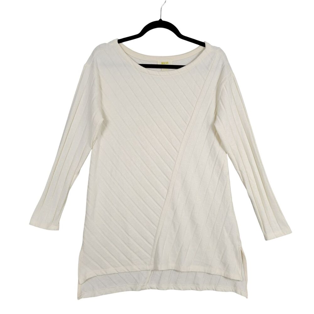 Anthropologie MAEVE OB1251821 Ivory Devine Tunic Sweater Knitted SIZE MEDIUM